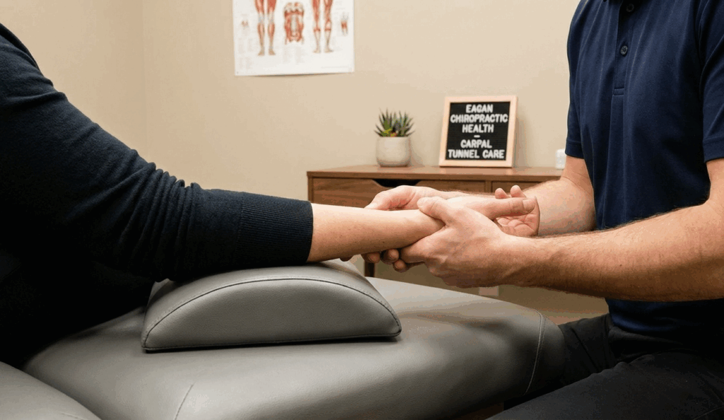 Carpal tunnel chiropractic treatment in Eagan, MN providing gentle wrist and nerve pain relief